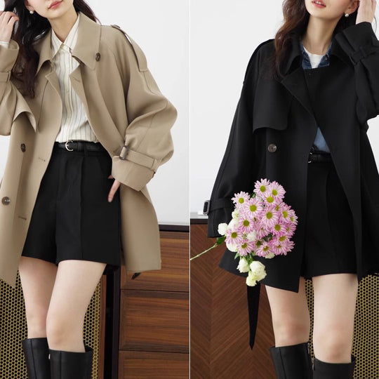 Damen Eleganter Oversized-Trenchcoat Nord Taschen