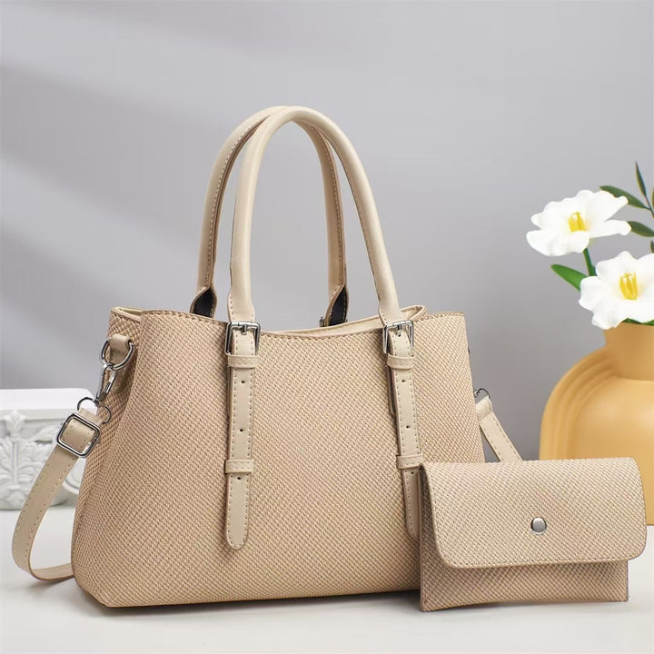 Damen stilvolle Handtasche mit abnehmbarer Clutch Nord Taschen