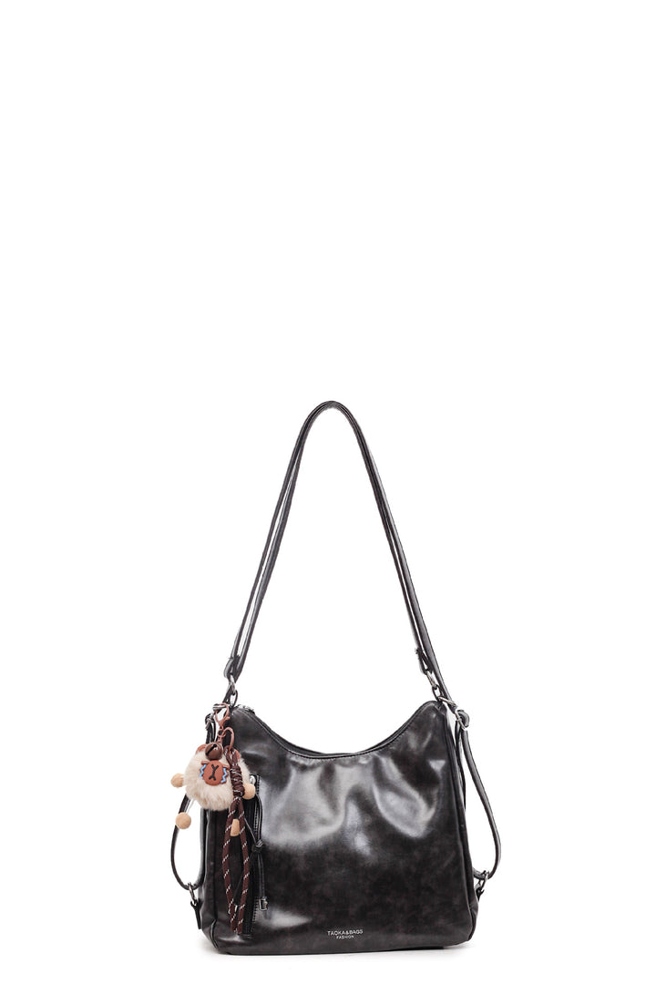 Damen praktische Handtasche mit verspieltem Anhänger Nord Taschen