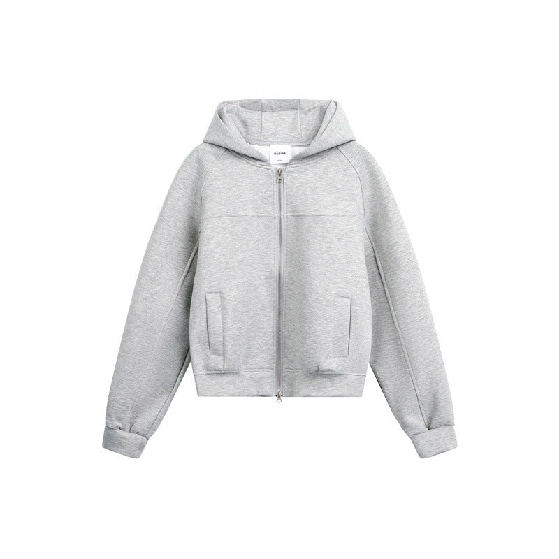 Unisex Kapuzen-Sweatjacke mit Zwei-Wege-Reißverschluss und Boxy-Schnitt Nord Taschen