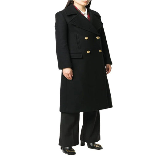 Damen Doppelreihiger Mantel im Military‑Look mit goldenen Zierknöpfen Nord Taschen