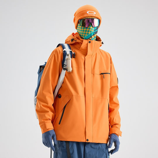 Herren Wasserdichte Outdoor-Softshelljacke mit Kapuze, hohem Stehkragen & Reißverschlusstaschen Nord Taschen