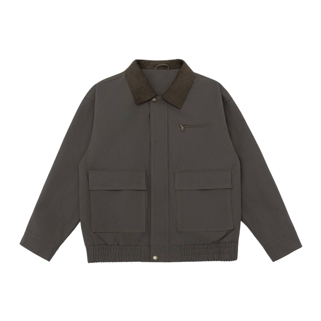 Herren Oversize Workwear-Jacke mit Kordkragen und großen Pattentaschen Nord Taschen