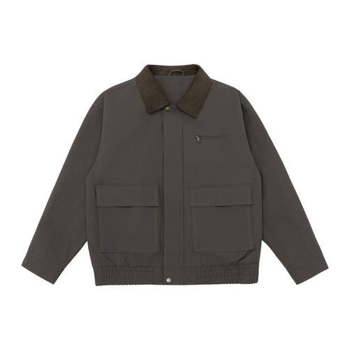 Herren Oversize Workwear-Jacke mit Kordkragen und großen Pattentaschen Nord Taschen