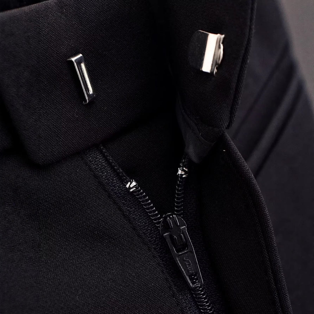 Damen Elegante gerade geschnittene Anzughose mit Bundschlaufen und Paspeltaschen Nord Taschen