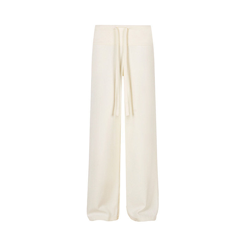 Damen Palazzo-Fleece-Hose mit hohem Komfortbund und fließendem Wide‑Leg-Schnitt Nord Taschen