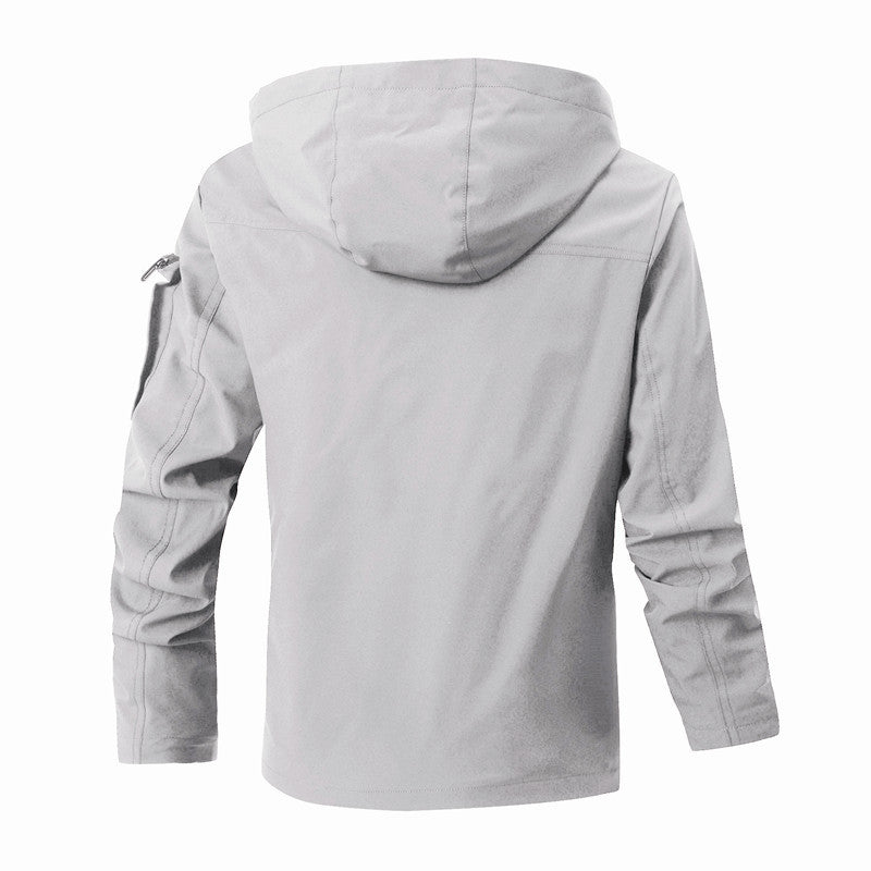 Herren Wasserdichte Utility-Jacke mit Kapuze und Mehrfachtaschen Nord Taschen