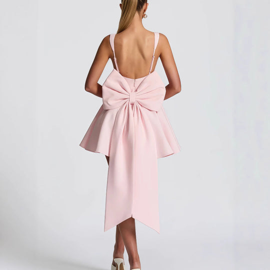 Damen Cocktailkleid mit oversized Schleifen-Design und fließendem Rock - Vittorelli