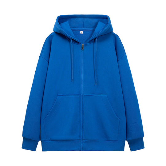Unisex Oversize Kapuzen-Fleecejacke mit Boxy-Schnitt und Metall-Reißverschluss Nord Taschen
