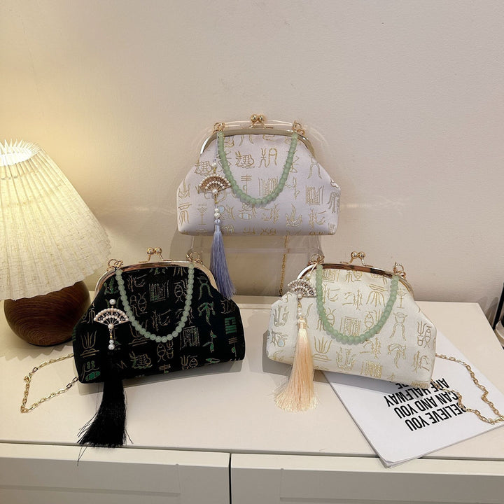 Damen elegante Clutch mit einzigartigem Anhänger Nord Taschen