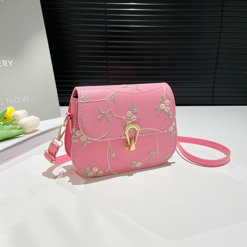 Damen Schultertasche mit exquisitem Floral-Design und hochwertiger Schnappverschlusstechnik Nord Taschen