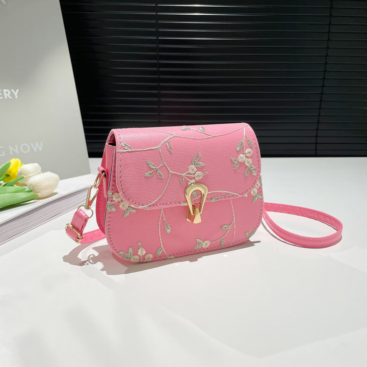Damen Schultertasche mit exquisitem Floral-Design und hochwertiger Schnappverschlusstechnik Nord Taschen