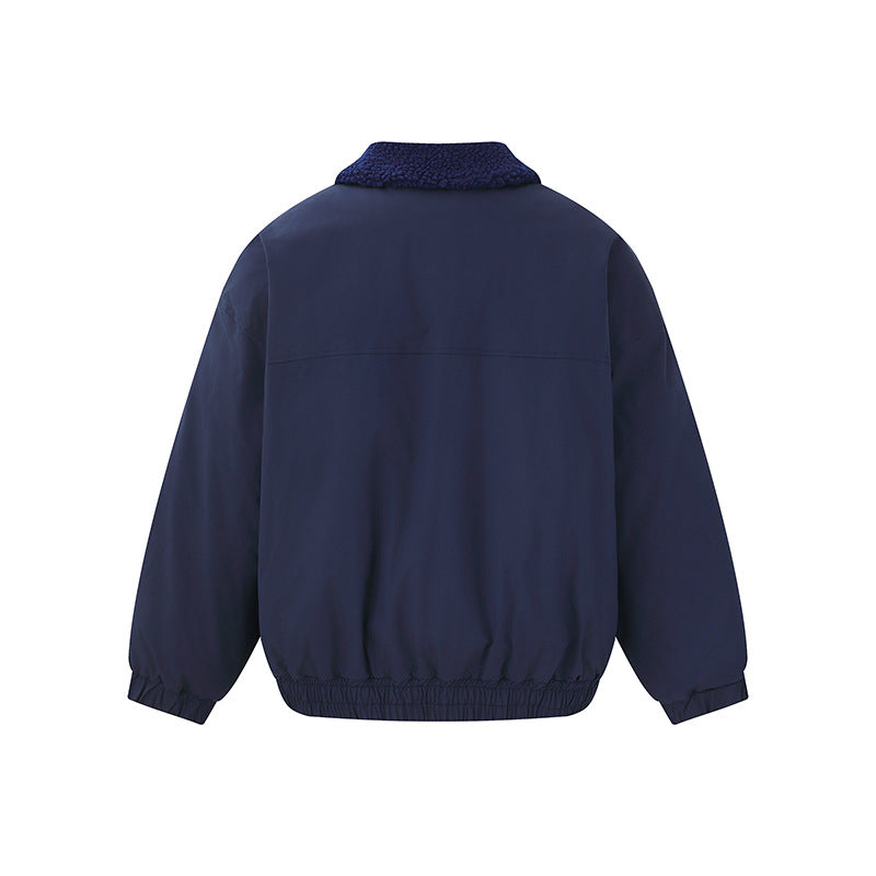 Herren Winddichter Boxy-Bomber im Workwear-Stil mit Teddykragen Nord Taschen