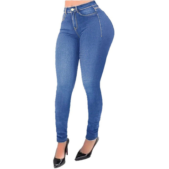 Damen Hochgeschnittene Sculpting-Jeggings im Denim-Look mit Push-up-Effekt Nord Taschen