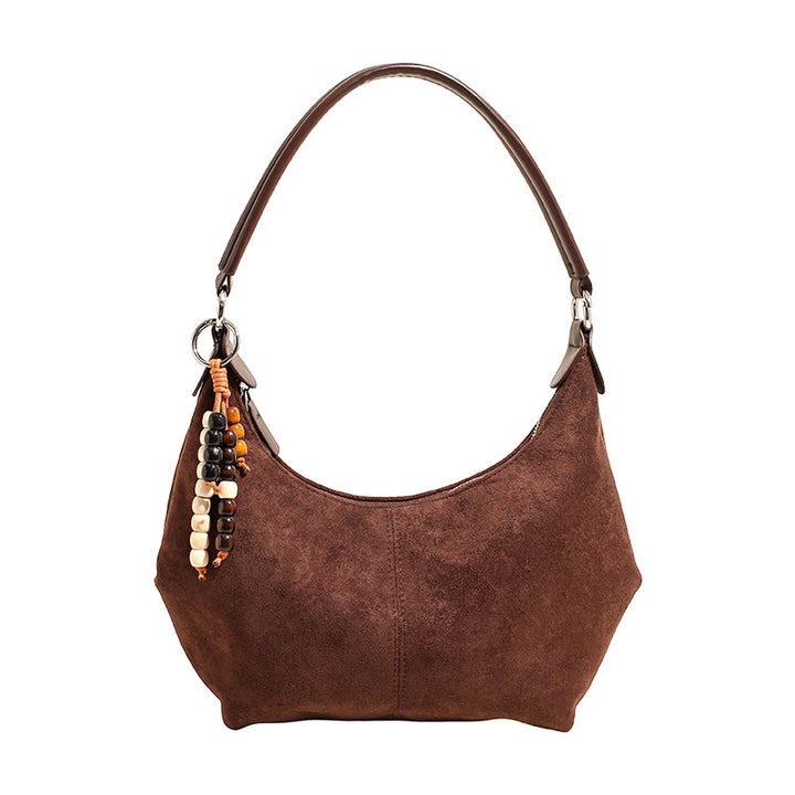 Damen Schultertasche mit eleganter Wildleder-Oberfläche Nord Taschen