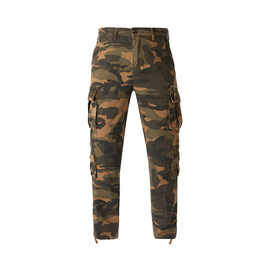 Herren Cargohose im Camouflage‑Militärstil mit Mehrfachtaschen und verstellbaren Knöchelbändern Nord Taschen