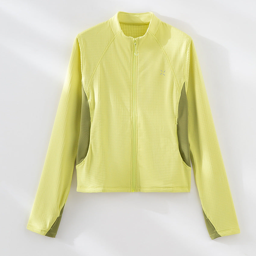 Damen Atmungsaktive Sportjacke mit Stehkragen, Raglanärmeln und Stretch-Einsätzen Nord Taschen