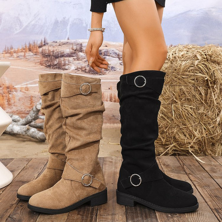 Damen Hohe Stiefel mit modischem Ringdetail und komfortablem Innenfutter