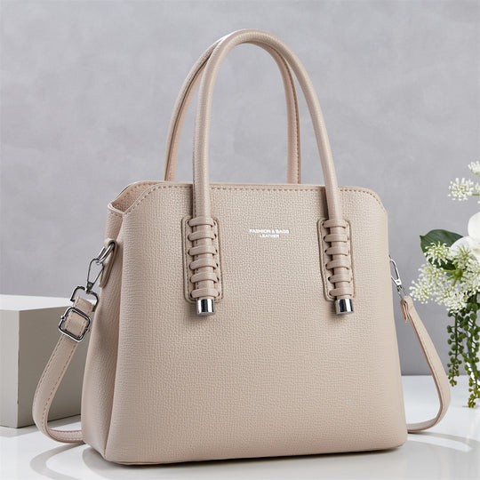 Damen Handtasche mit strukturiertem Kunstleder und abnehmbarem Schulterriemen Nord Taschen
