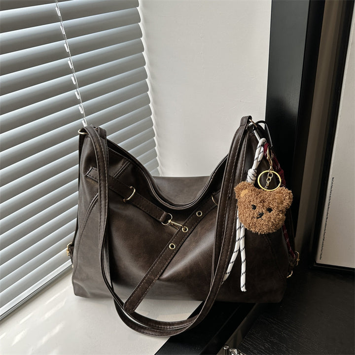 Damen große Hobo-Tasche mit praktischen Innentaschen und stilvollem Schlüsselanhänger Nord Taschen