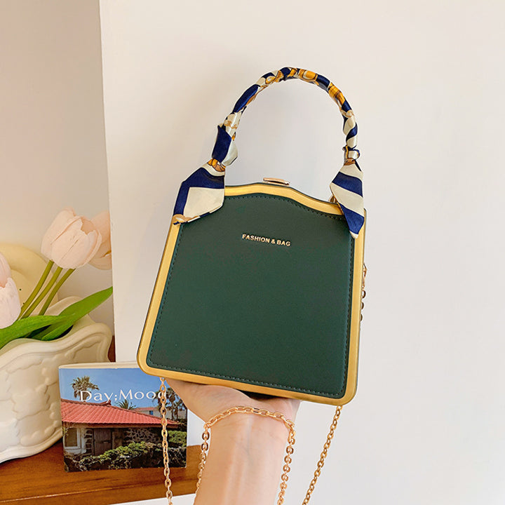 Damen Designer Handtasche mit abnehmbarem Seidenschal Nord Taschen