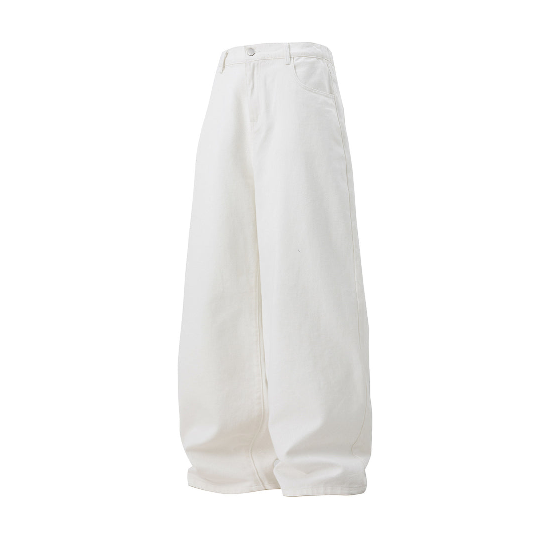 Damen Ultraweite Jeanspalazzo‑Hose mit hoher Taille und minimalistischen Nahtdetails Nord Taschen