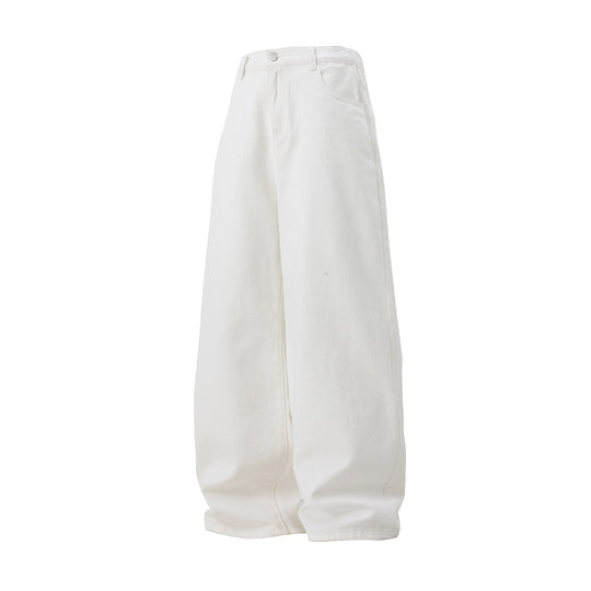Damen Ultraweite Jeanspalazzo‑Hose mit hoher Taille und minimalistischen Nahtdetails Nord Taschen