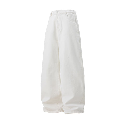 Damen Ultraweite Jeanspalazzo‑Hose mit hoher Taille und minimalistischen Nahtdetails Nord Taschen