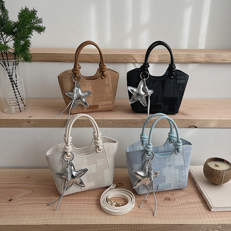 Damen modische Handtasche mit robustem Design und abnehmbarem Sternanhänger Nord Taschen