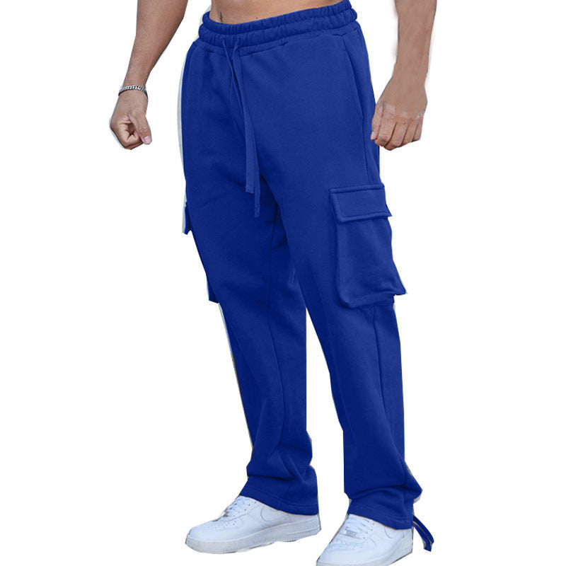 Herren Cargo-Sweathose im Relaxed-Fit mit großen Klappentaschen und Kordelzug Nord Taschen