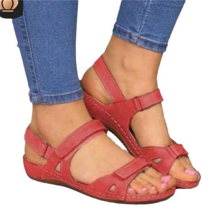 Damen Bequeme und verstellbare Sandalen mit Fußbett