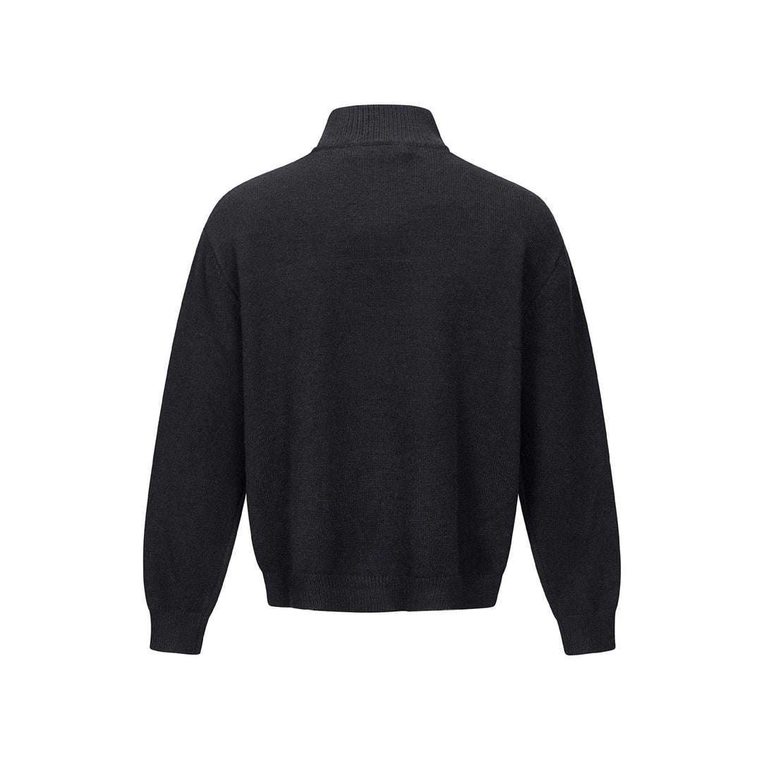 Herren Halbzip-Strickpullover mit Rippenkragen Nord Taschen