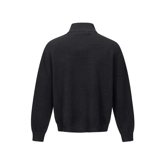 Herren Halbzip-Strickpullover mit Rippenkragen Nord Taschen