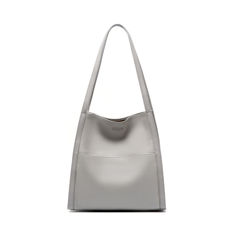 Damen geräumige Shopper-Tasche mit strukturiertem Leder Nord Taschen