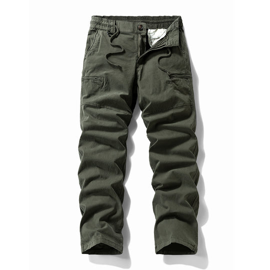 Herren Komfort-Canvas-Cargo-Hose mit elastischem Tunnelzugbund, Kniepaneelen und Multifachtaschen Nord Taschen