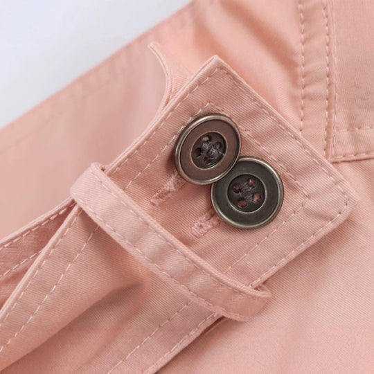 Damen Leichte Cropped Fieldjacke mit Stehkragen, Tunnelzug und Pattentaschen Nord Taschen