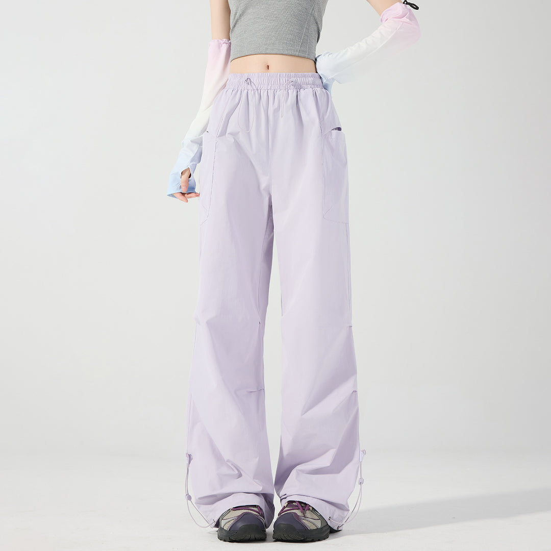 Damen Weite technische Cargo-Hose mit Kordelzugbund, verstellbarem Saum und Multifunktions-Taschen Nord Taschen