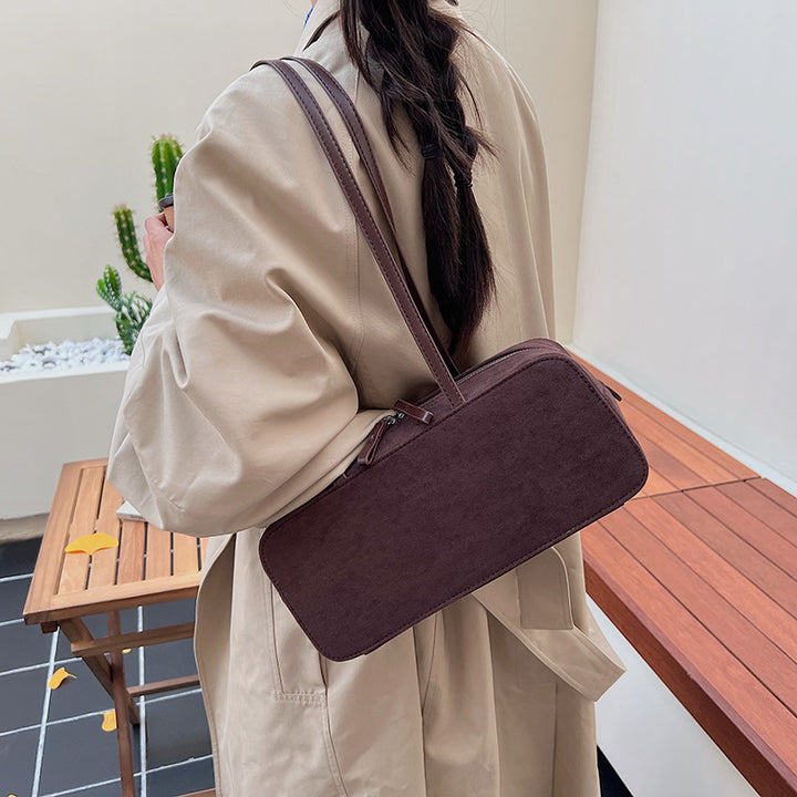 Damen hochwertige Veloursleder Handtasche Nord Taschen