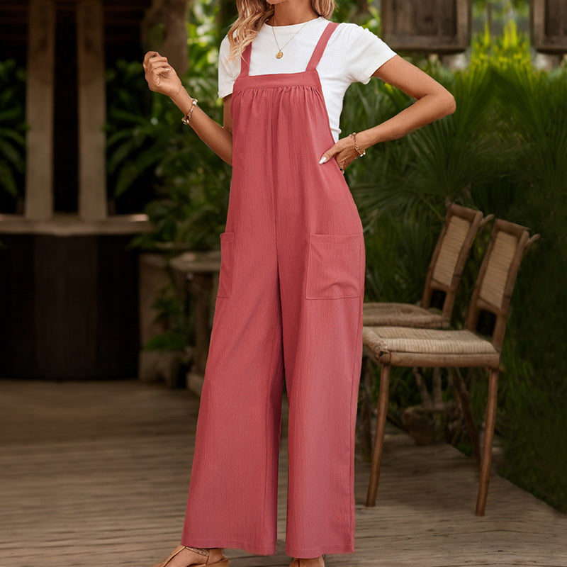 Damen Lässiger Jumpsuit Nord Taschen