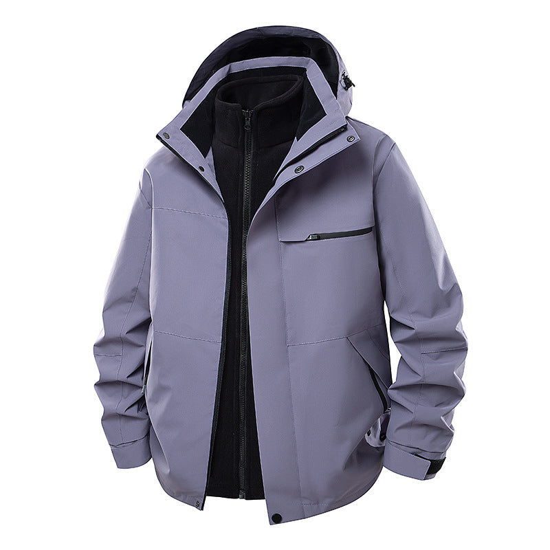 Herren Wasserdichte Outdoor-Jacke mit verstellbarer Kapuze Nord Taschen