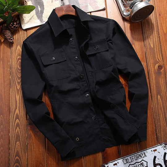 Herren leichtes Canvas‑Fieldhemdjacke mit Brustpattentaschen und Utility‑Details Nord Taschen