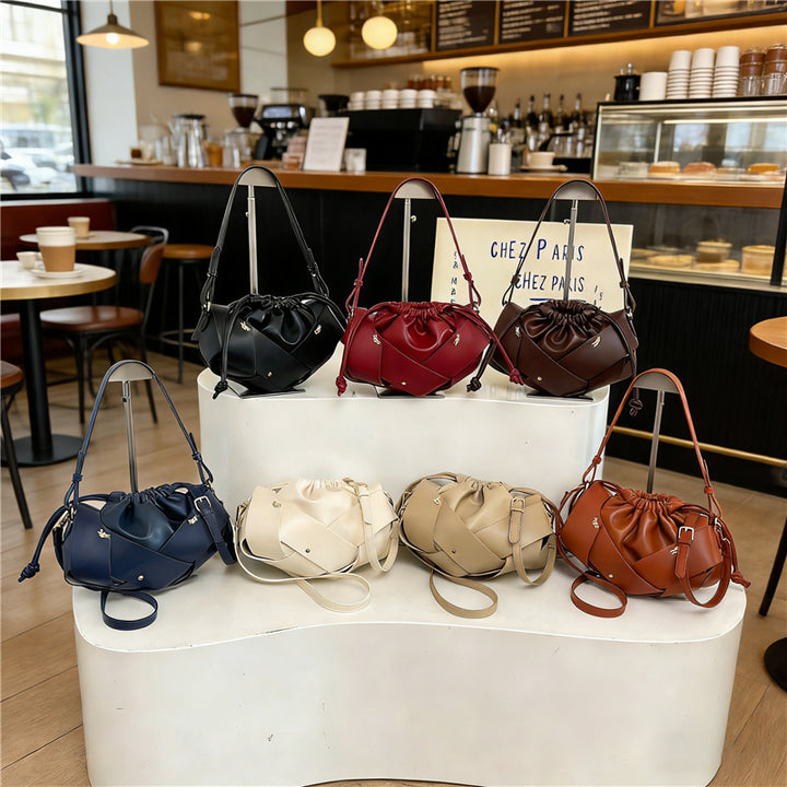 Damen Hobo-Tasche mit raffiniertem Kordelzug und eleganter Webstruktur Nord Taschen