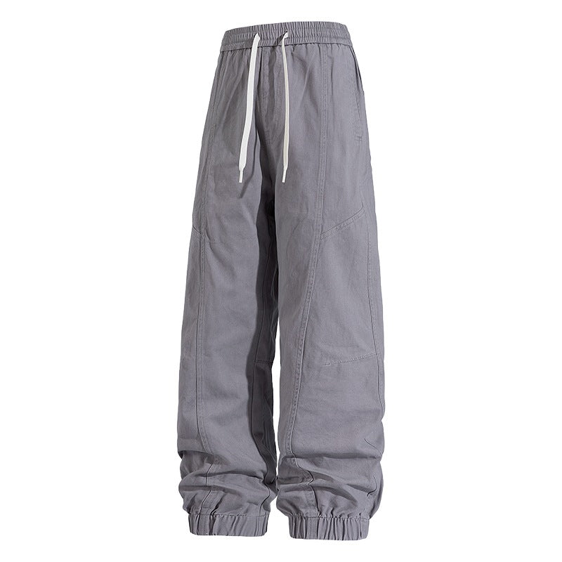 Herren Oversized Utility-Jogginghose aus robustem Baumwollmix mit Kordelbund, seitlichen Cargo‑Taschen & gerippten Bündchen Nord Taschen