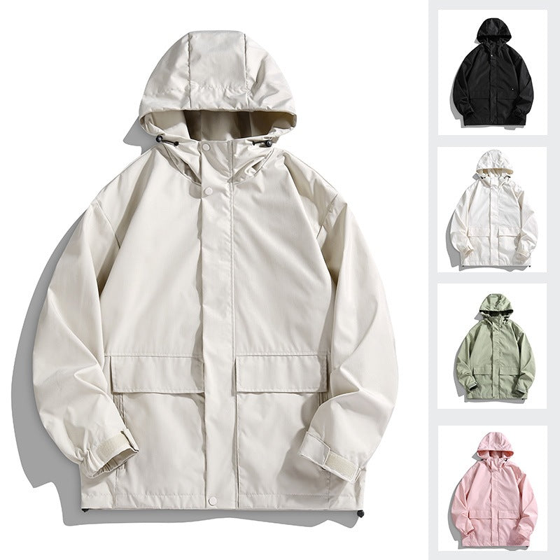 Unisex Wasserdichte Kapuzen-Übergangsjacke mit verstellbarer Kapuze & Utility-Taschen Nord Taschen