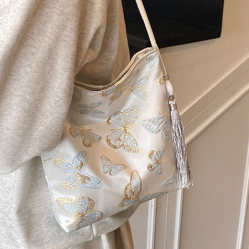 Damen Umhängetasche mit buntem Schmetterlingsdesign Nord Taschen