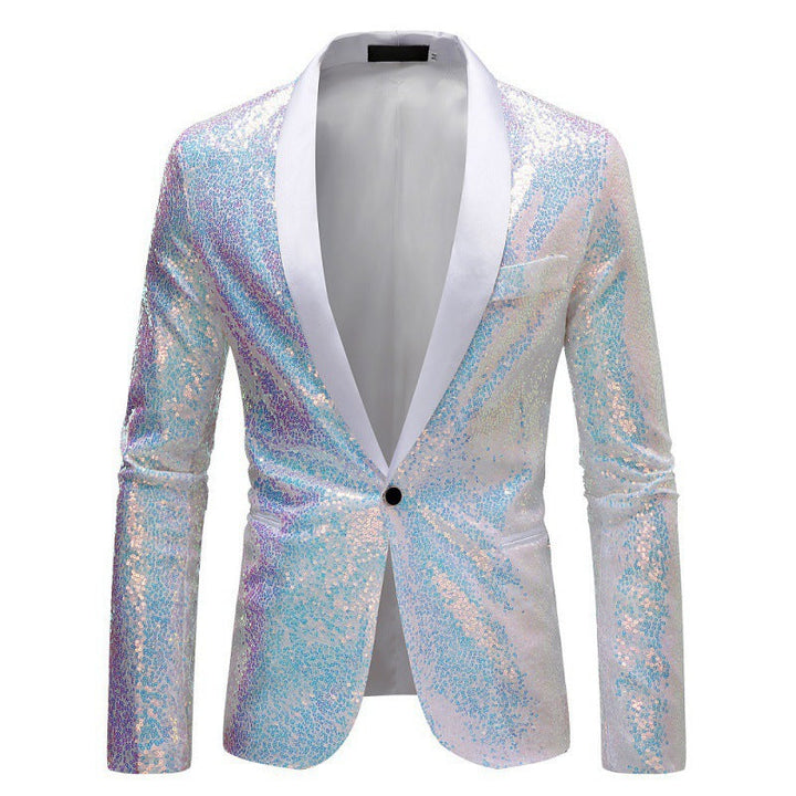 Nord Taschen Herren Pailletten-Blazer mit Schalkragen