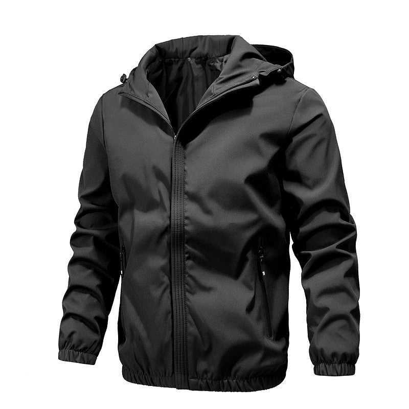 Herren Softshelljacke mit Kapuze, wind- und wasserabweisend, elastischen Bündchen Nord Taschen
