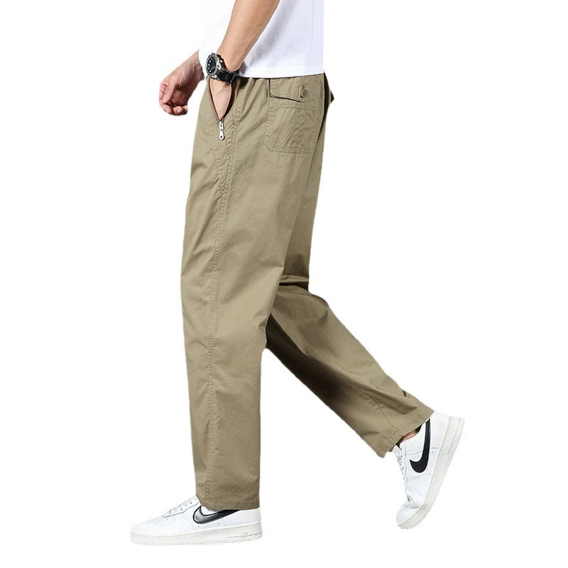 Herren Weite Relaxed-Chinohose mit geradem Bein & elastischem Komfortbund Nord Taschen