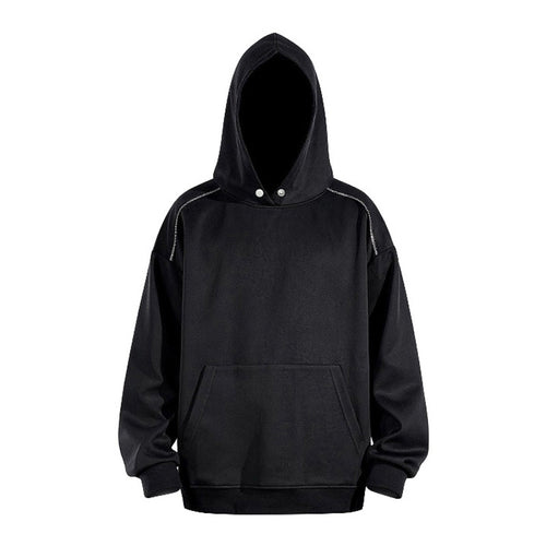 Herren Oversize-Kapuzenpullover mit Kängurutasche und Raglanärmeln Nord Taschen