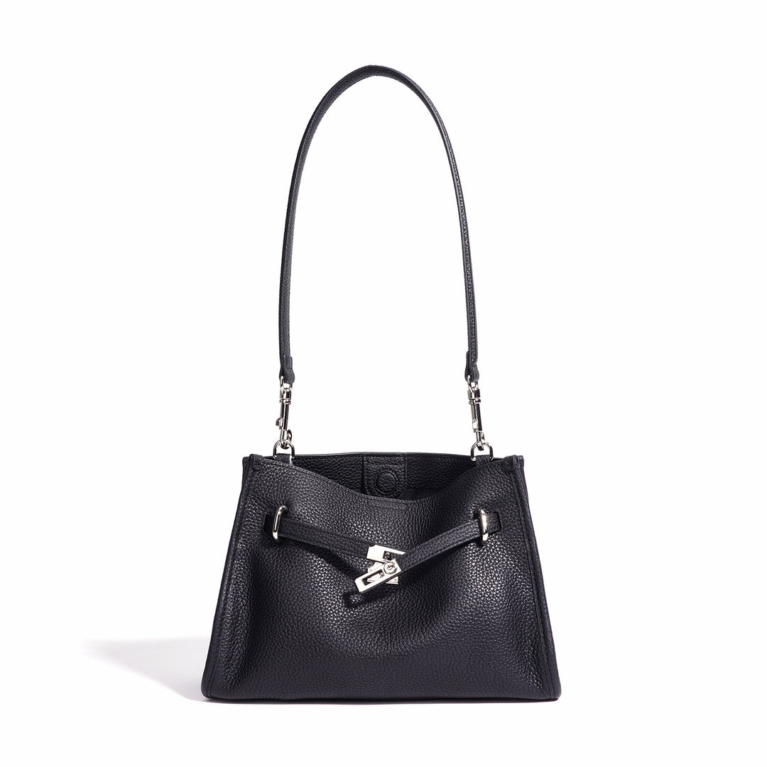 Damen elegante Lederhandtasche mit verstellbarem Schulterriemen Nord Taschen